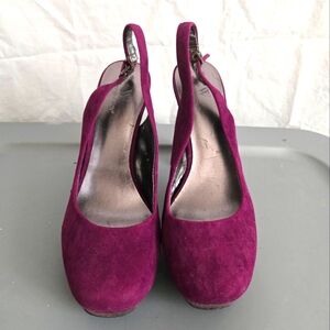 Worthington Women's Purple Suede Platform Heels